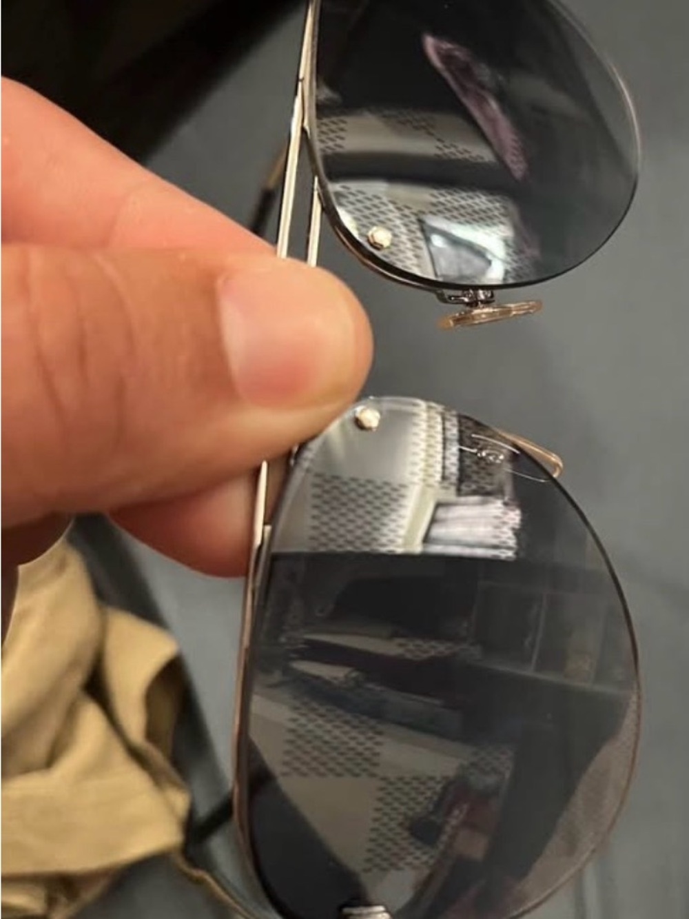 Louis Vuitton Aviator Sunglasses - Black Lenses, Gold Frame